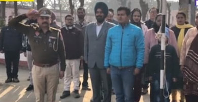 The 75th Republic Day was celebrated with pomp in the government schools of Block Mukerian-Dr. Ranjit Singh